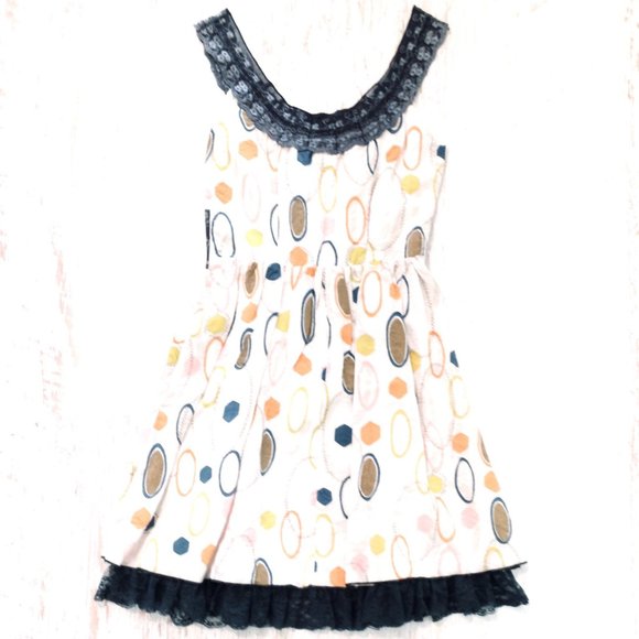 NWOT Y Apparel Retro Silk Lace Dress - Picture 2 of 5